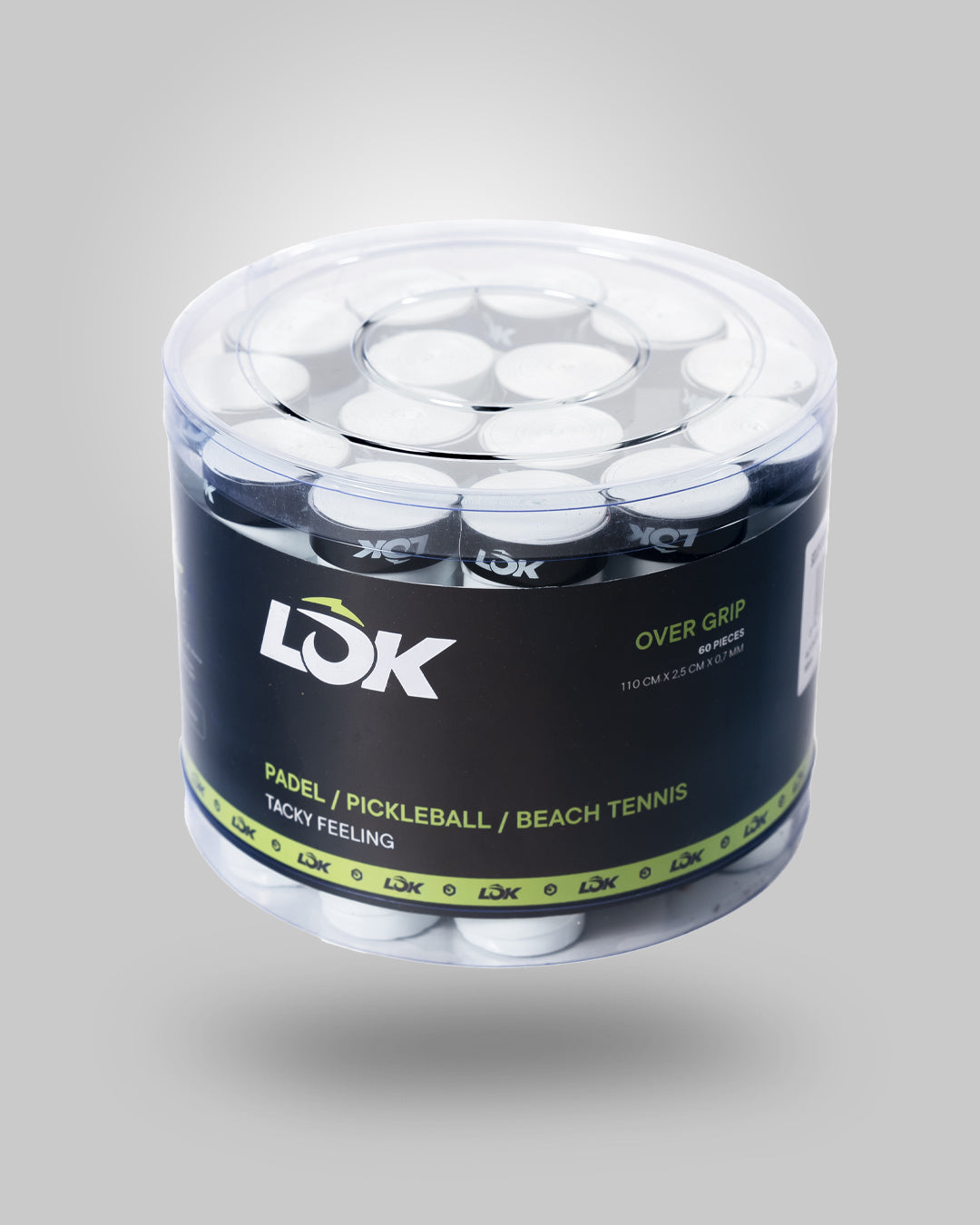 BOX OF OVERGRIPS 60 UNIDADES LOK WHITE